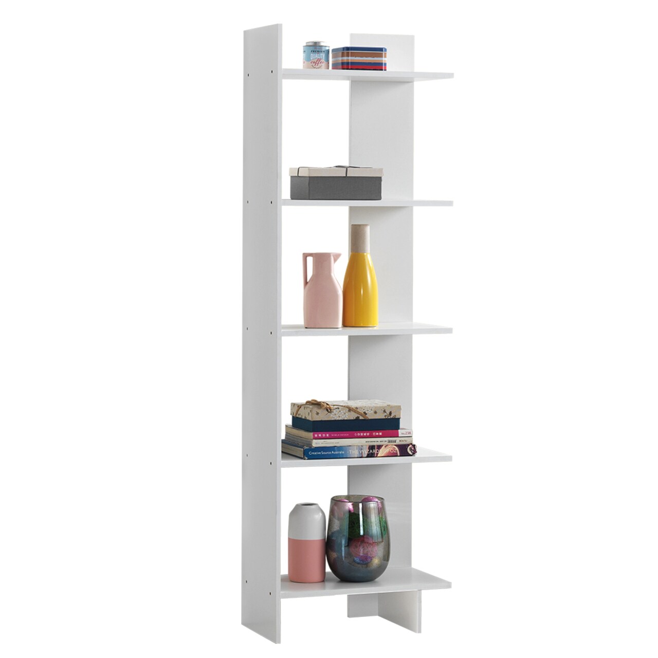 Costway 5-Tier Bookcase Storage Open Shelves Display Unit Room Divider